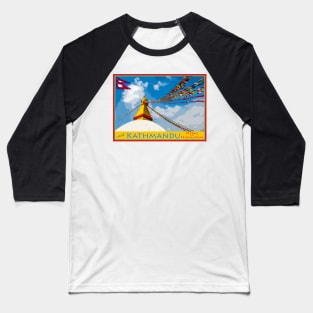 visit Kathmandu poster Baseball T-Shirt